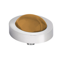 Melano Vivid Meddy Oval Stainless Steel Silver-coloured Zirkonia Bal Ochre