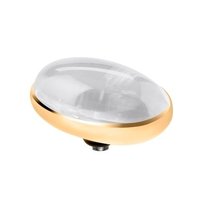 Melano Twisted Aufsatz Oval White Goldfarben