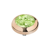 Melano Vivid Zirkonia Meddy Stainless Steel Rose Gold-coloured Aqua Green