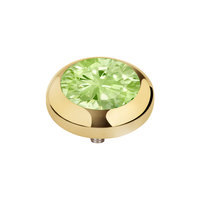 Melano Vivid Zirkonia Meddy Stainless Steel Gold-coloured Aqua Green