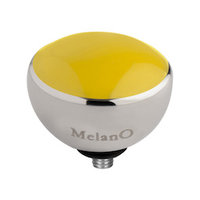 Melano Twisted Resin Meddy Edelstaal Zilverkleurig Yellow