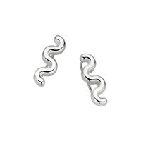 Melano Friends Oorstekers Crinkle Zilverkleurig