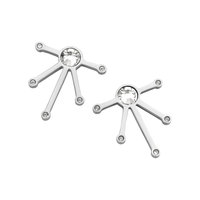 Melano Friends Oorstekers Falling Stars Zilverkleurig