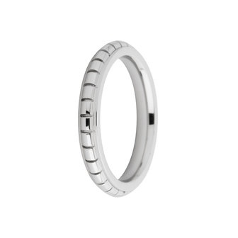 Melano Friends Ring Sarah Edelstaal Zilverkleurig Engraved