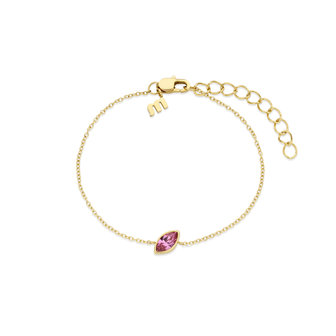 Melano Friends Bracelet Mini Marquise Gold-coloured Swarovski Rose
