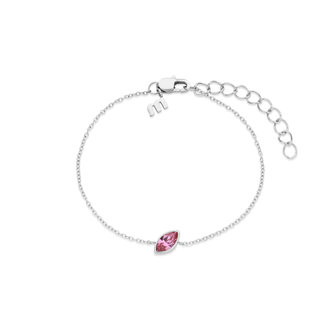 Melano Friends Bracelet Mini Marquise Silver-coloured Swarovski Rose