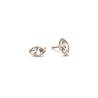 Melano Friends Earrings Marquise Rose Gold-coloured Swarovski Crystal