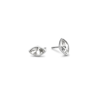Melano Friends Earrings Marquise Silver-coloured Swarovski Crystal