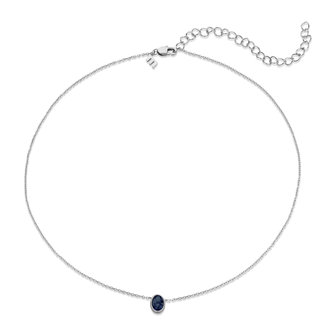 Melano Friends Kette Oval Silberfarben Swarovski Montana