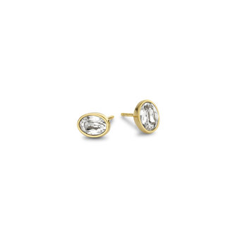 Melano Friends Earrings Oval Gold-coloured Swarovski Crystal