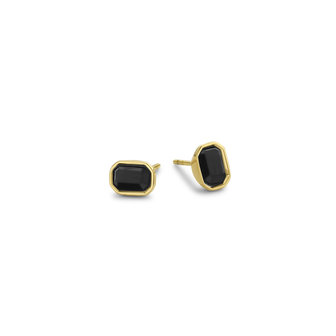 Melano Friends Earrings Pillow Gold-coloured Swarovski Black