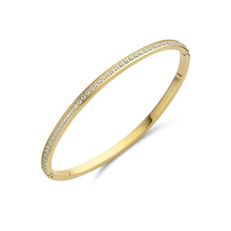 Melano Friends Bracelet Hinged Gold-coloured Zirkonia Crystal