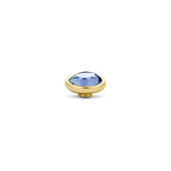 Melano Vivid No Edge steentje goudkleurig - Light Sapphire