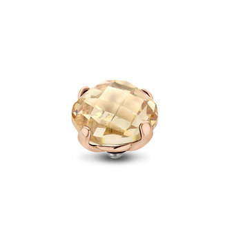 Melano Twisted Facet Bold stone rose gold plated - Golden Shadow 10mm
