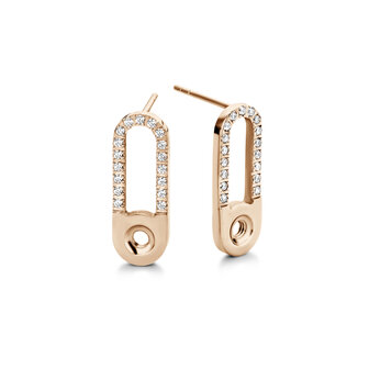 Melano Twisted Tedd CZ earrings rose gold plated