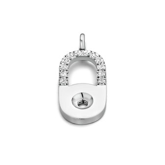 Melano Twisted Teddy pendant zilverkleurig - Crystal