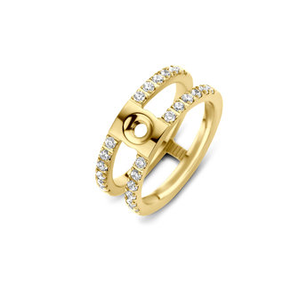 Melano Twisted Trista CZ ring gold plated
