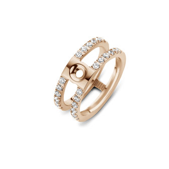 Melano Twisted Trista CZ ring rose gold plated