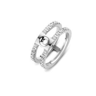 Melano Twisted Trista CZ ring stainless steel