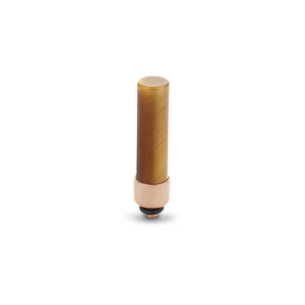 Melano Twisted Edelstein Cilinder Aufsatz Ros&eacute;goldfarben - Tigereye