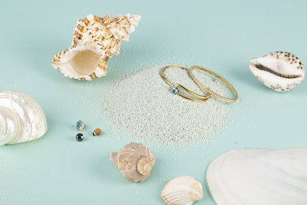 Melano Twisted Gem Ball stone gold plated - Howlite