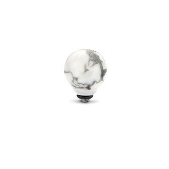 Melano Twisted Gem Ball stone silver plated - Howlite