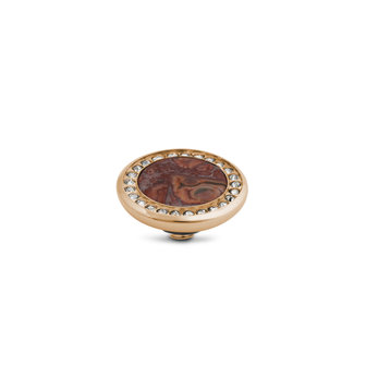 Melano Vivid Crystal Gem stone rose gold plated - Red Leopard