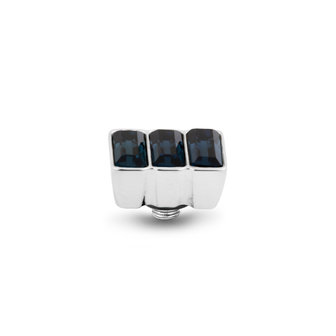 Melano Twisted Multi Baguette steentje zilverkleurig - Montana