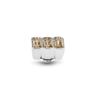 Melano Twisted Multi Baguette steentje zilverkleurig - Light Colorado Topaz