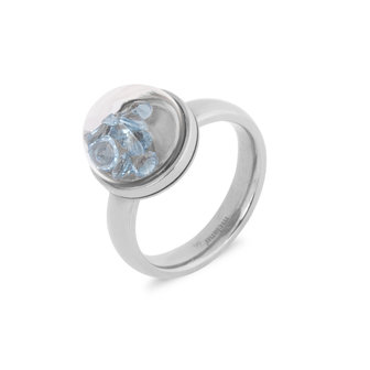 Melano Globe ring zilverkleurig 4mm