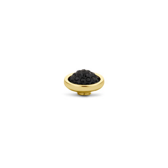 Melano Vivid Shiny steentje goudkleurig - Jet Black 10mm 