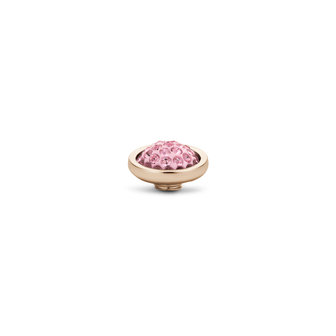 Melano Vivid Shiny steentje rose goudkleurig - Light Roze 10mm