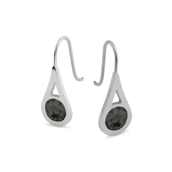 Melano Friends Nora earrings silver plated - Black