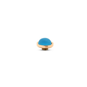 Melano Vivid Frosted Glass stone rose gold plated Sky Blue