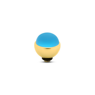 Melano Twisted Frosted Glass stone gold plated Sky Blue