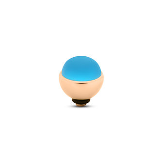 Melano Twisted Frosted Glass stone rose gold plated Sky Blue