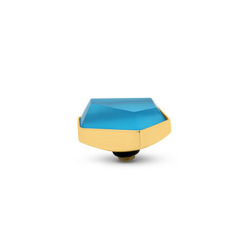 Melano Twisted Frosted Geo stone gold plated Sky Blue
