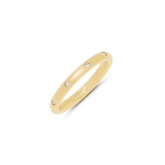 Melano Friends Nori matt cz ring Goldplated