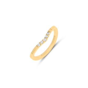 Melano Friends Charlie cz ring Goldplated