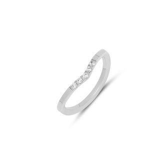 Melano Friends Charlie cz ring Silverplated