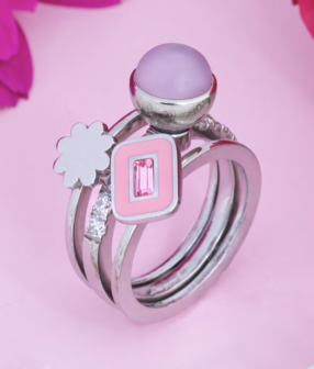 Melano Twisted Resin Baguette Meddy Goldplated Light Blue - Monta