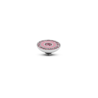 Melano Twisted Resin Baguette Meddy Silverplated Pink - Light Rose