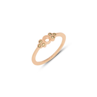 Melano Twisted Thera Ring Rose Goldplated - Champagne