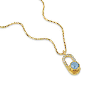 Twisted Sunshine Stone 8mm Gold Plated Crystal Summer Blue
