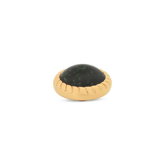 Melano Vivid Rope Stone Gold Plated Green Goldstone