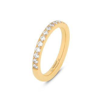 Melano Friends Saddy Ring Gold Plated Crystal