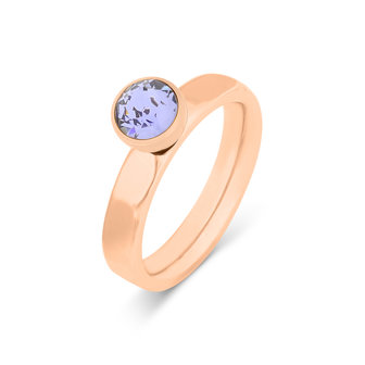 Melano Twisted Tine Ring Rose Gold Plated