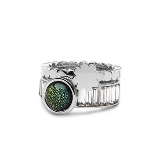 Melano Mix &amp; Match Twisted &amp; Vivid Eternal Optimist Ring Silver Plated