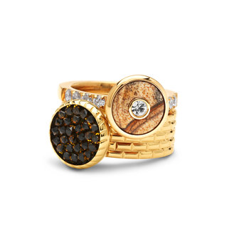 Melano Mix &amp; Match Twisted &amp; Vivid Wonderful Time Rings Gold Plated