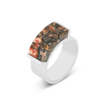 Melano Kosmic Kaya Ring Silberfarben Red Leopard
